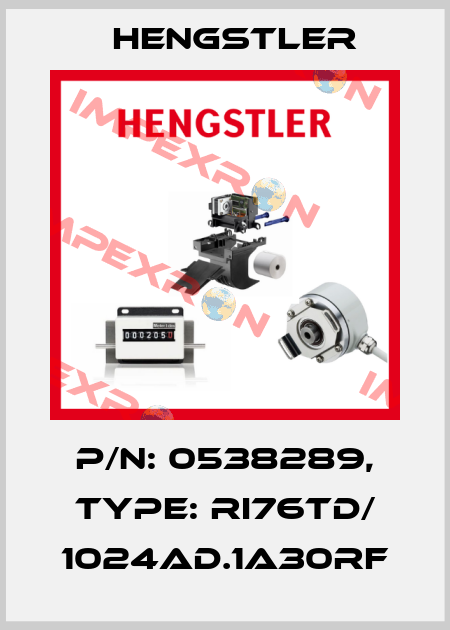 p/n: 0538289, Type: RI76TD/ 1024AD.1A30RF Hengstler