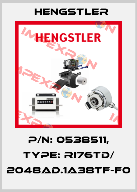 p/n: 0538511, Type: RI76TD/ 2048AD.1A38TF-F0 Hengstler