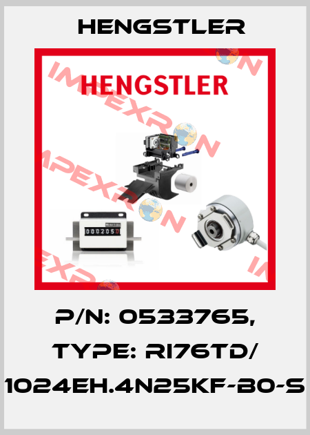 p/n: 0533765, Type: RI76TD/ 1024EH.4N25KF-B0-S Hengstler