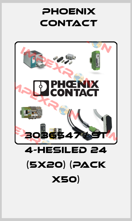 3036547 / ST 4-HESILED 24 (5X20) (pack x50) Phoenix Contact