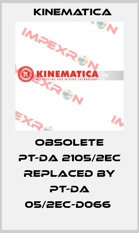 Obsolete PT-DA 2105/2EC replaced by PT-DA 05/2EC-D066  Kinematica