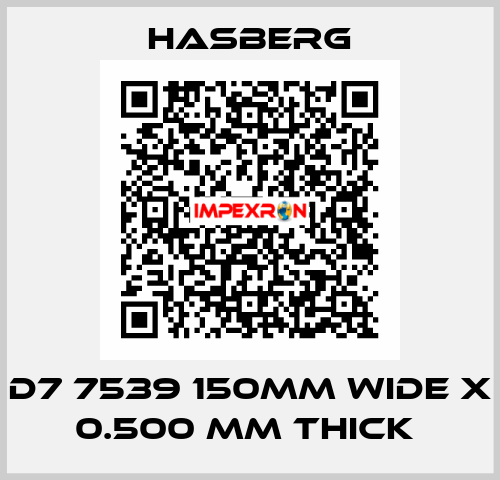 D7 7539 150MM WIDE X 0.500 MM THICK  Hasberg