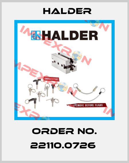 Order No. 22110.0726  Halder