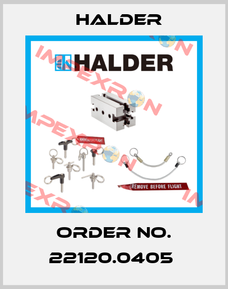 Order No. 22120.0405  Halder