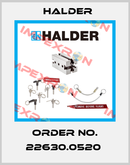 Order No. 22630.0520  Halder