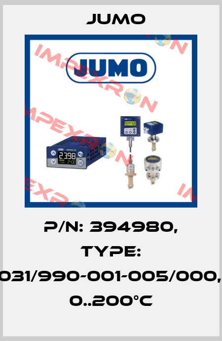 p/n: 394980, Type: 707031/990-001-005/000,000 0..200°C Jumo