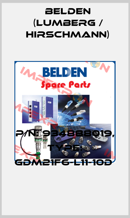 P/N: 934888019, Type: GDM21F6-L11-10D  Belden (Lumberg / Hirschmann)