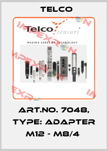 Art.No. 7048, Type: Adapter M12 - M8/4  Telco