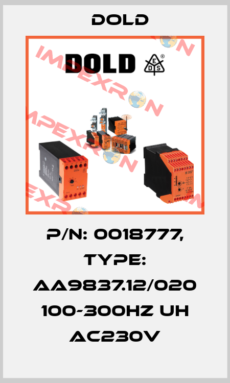 p/n: 0018777, Type: AA9837.12/020 100-300HZ UH AC230V Dold