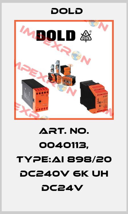 Art. No. 0040113, Type:AI 898/20 DC240V 6K UH DC24V  Dold