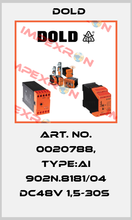 Art. No. 0020788, Type:AI 902N.8181/04 DC48V 1,5-30S  Dold