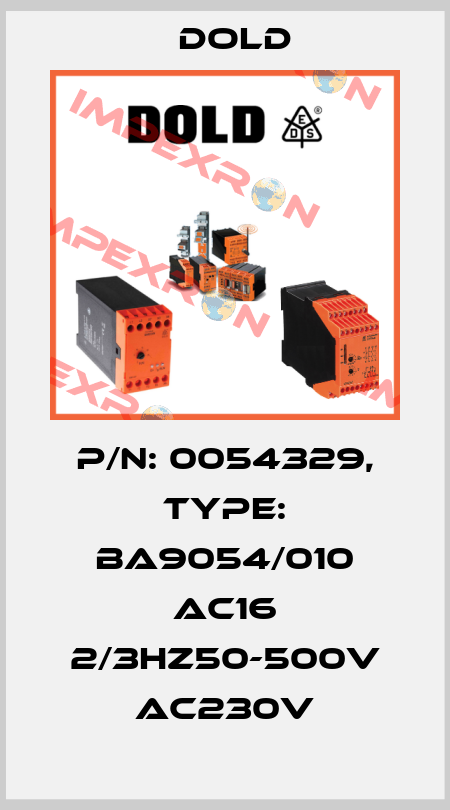 p/n: 0054329, Type: BA9054/010 AC16 2/3HZ50-500V AC230V Dold