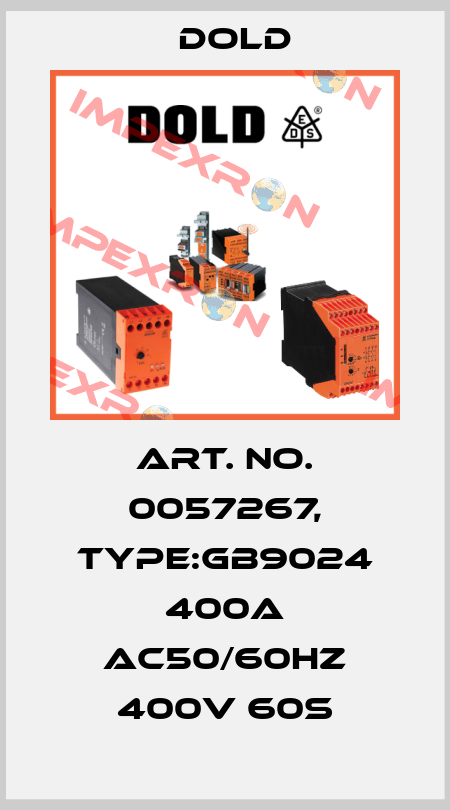 Art. No. 0057267, Type:GB9024 400A AC50/60HZ 400V 60S Dold