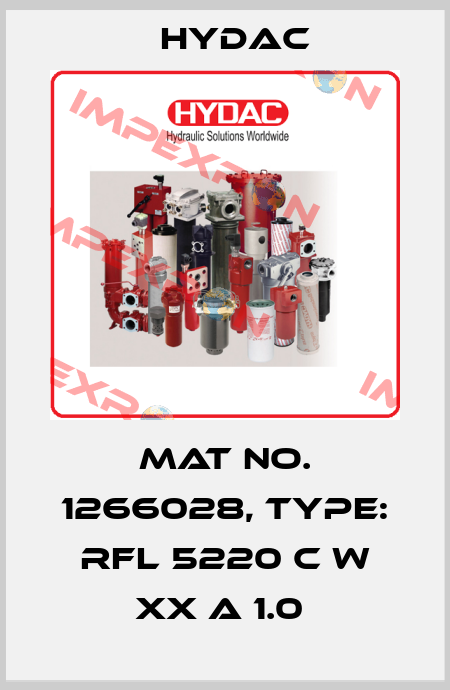 Mat No. 1266028, Type: RFL 5220 C W XX A 1.0  Hydac