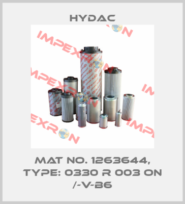 Mat No. 1263644, Type: 0330 R 003 ON /-V-B6 Hydac