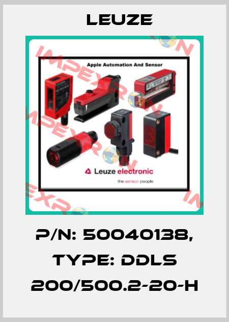 p/n: 50040138, Type: DDLS 200/500.2-20-H Leuze