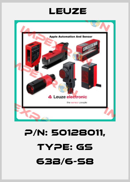 p/n: 50128011, Type: GS 63B/6-S8 Leuze