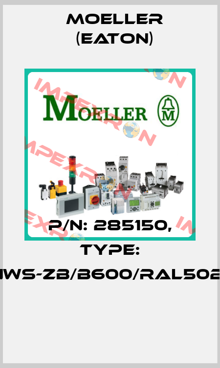 P/N: 285150, Type: NWS-ZB/B600/RAL5021  Moeller (Eaton)