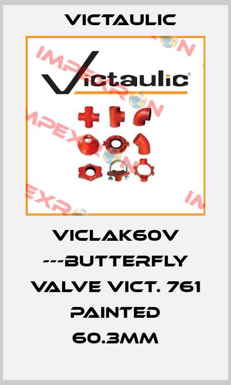 VICLAK60V ---Butterfly valve Vict. 761 painted 60.3mm Victaulic