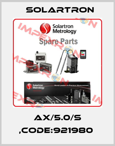 AX/5.0/S ,CODE:921980  Solartron