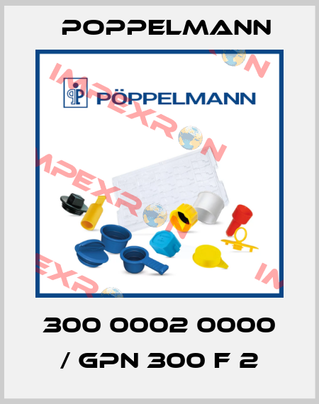300 0002 0000 / GPN 300 F 2 Poppelmann