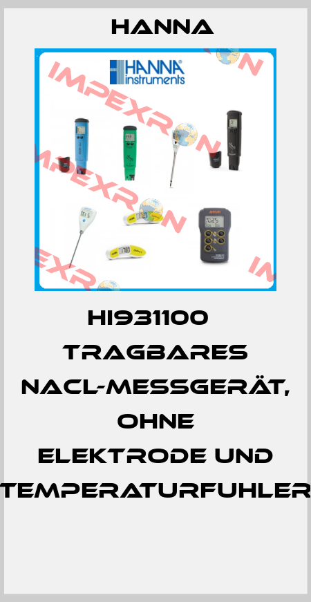 HI931100   TRAGBARES NACL-MESSGERÄT, OHNE ELEKTRODE UND TEMPERATURFUHLER  Hanna