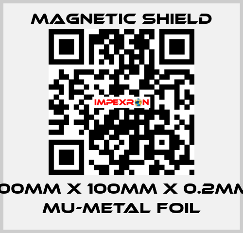 100mm x 100mm x 0.2mm Mu-metal Foil Magnetic Shield