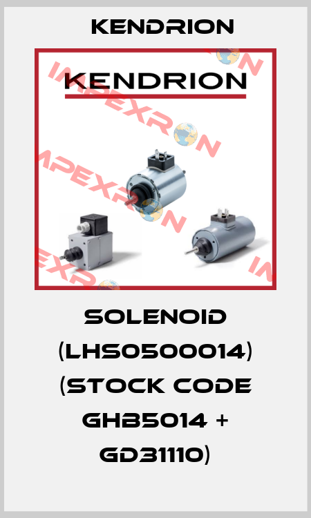 Solenoid (LHS0500014) (stock code GHB5014 + GD31110) Kendrion