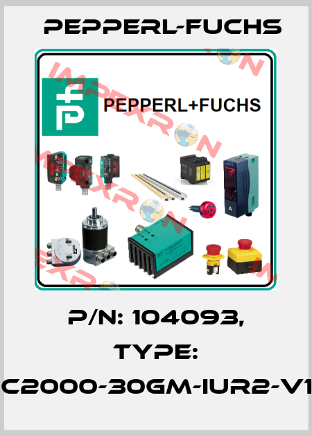 p/n: 104093, Type: UC2000-30GM-IUR2-V15 Pepperl-Fuchs