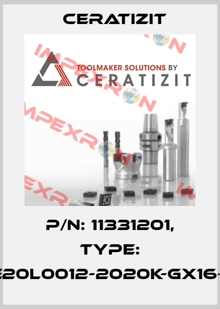 P/N: 11331201, Type: E20L0012-2020K-GX16-1 Ceratizit