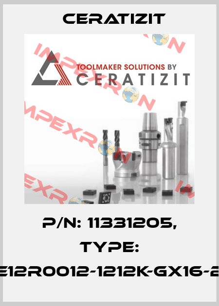 P/N: 11331205, Type: E12R0012-1212K-GX16-2 Ceratizit