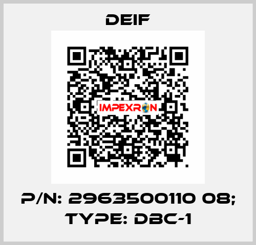 p/n: 2963500110 08; Type: DBC-1 Deif