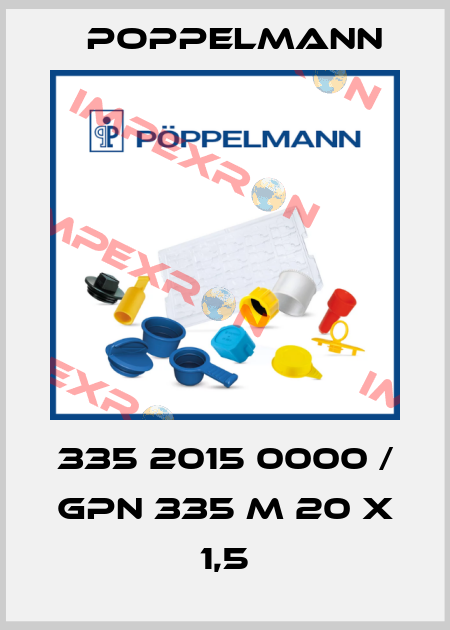 335 2015 0000 / GPN 335 M 20 X 1,5 Poppelmann