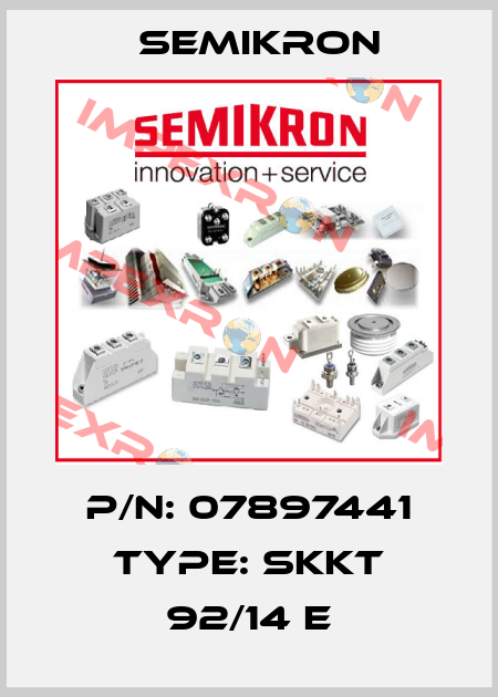 P/N: 07897441 Type: SKKT 92/14 E Semikron