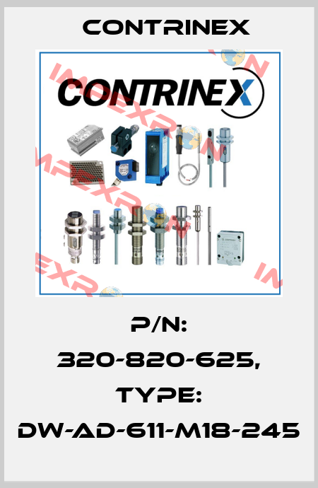 p/n: 320-820-625, Type: DW-AD-611-M18-245 Contrinex