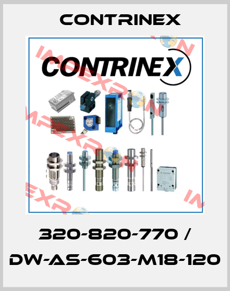 320-820-770 / DW-AS-603-M18-120 Contrinex
