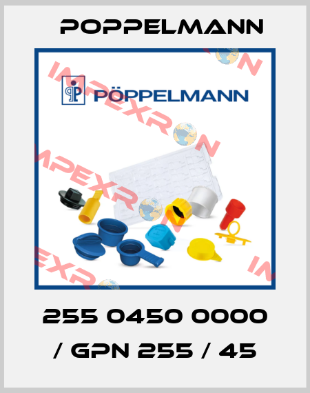 255 0450 0000 / GPN 255 / 45 Poppelmann