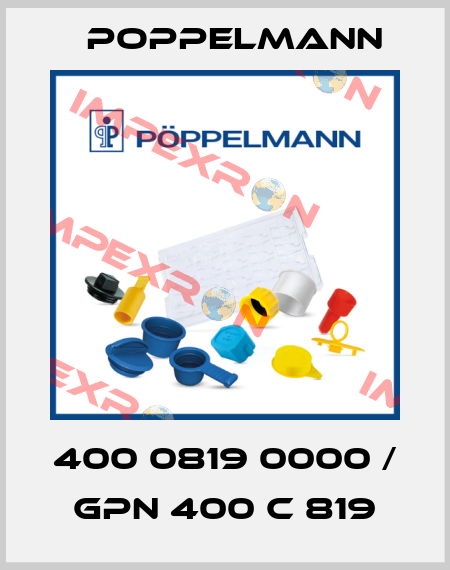 400 0819 0000 / GPN 400 C 819 Poppelmann