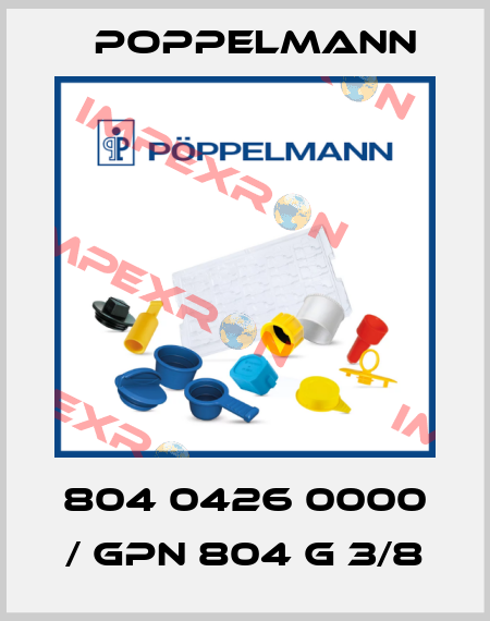 804 0426 0000 / GPN 804 G 3/8 Poppelmann