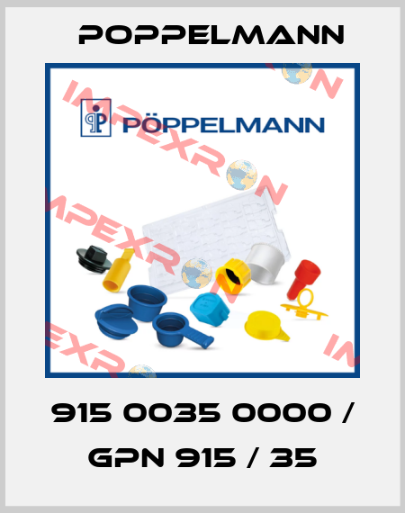 915 0035 0000 / GPN 915 / 35 Poppelmann
