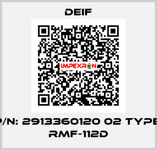 P/N: 2913360120 02 Type: RMF-112D Deif