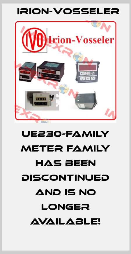 UE230-FAMILY meter family has been discontinued and is no longer available! Irion-Vosseler