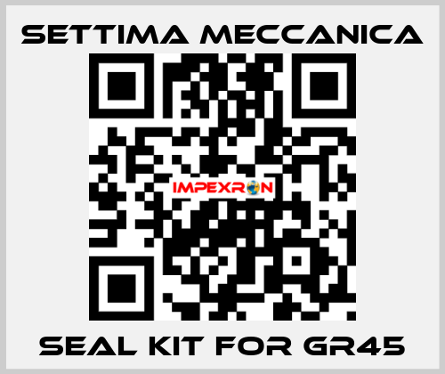 Seal kit for GR45 Settima Meccanica