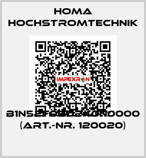B1N52F08D240N0000 (Art.-Nr. 120020) HOMA Hochstromtechnik