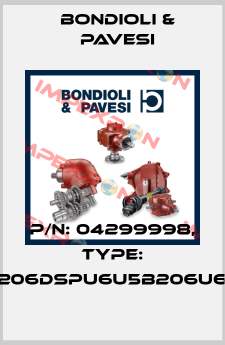P/N: 04299998, Type: HPLPB206DSPU6U5B206U6U5B00 Bondioli & Pavesi