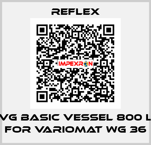VG basic vessel 800 l for Variomat WG 36 reflex