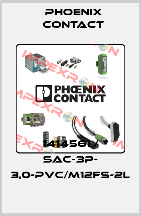 1414561 / SAC-3P- 3,0-PVC/M12FS-2L Phoenix Contact