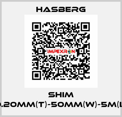 SHIM 0.20MM(T)-50MM(W)-5M(L) Hasberg