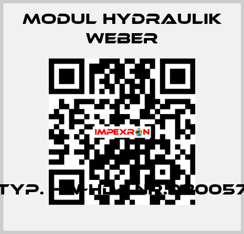 Typ. HW-HD-1 Nr.D30057 MODUL HYDRAULIK WEBER