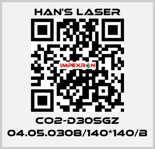 CO2-D30SGZ 04.05.0308/140*140/B Han's Laser